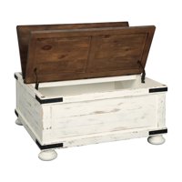 Signature Design by Ashley Wystfield White/Brown Cocktail Table with Storage