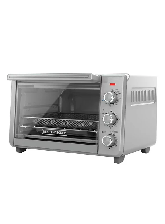 BLACK+DECKER  6-Slice Crisp 'N Bake Air Fry Toaster Oven, TO3217SS