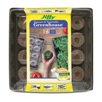 Jiffy Professional Seed Starting Greenhouse with 16 Biodegradable 50mm Peat Pellets w/SUPERThrive Sample