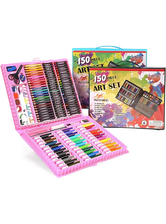150 Piece Deluxe Art Set, Artist Drawing&Painting Set, Art Supplies for Kids with Portable Art Case, Professional Art Kit for Kids, Teens and Adults