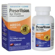 PreserVision AREDS Lutein Eye Vitamin & Mineral Supplement, Beta-Carotene Free, Soft Gels, 120 ct