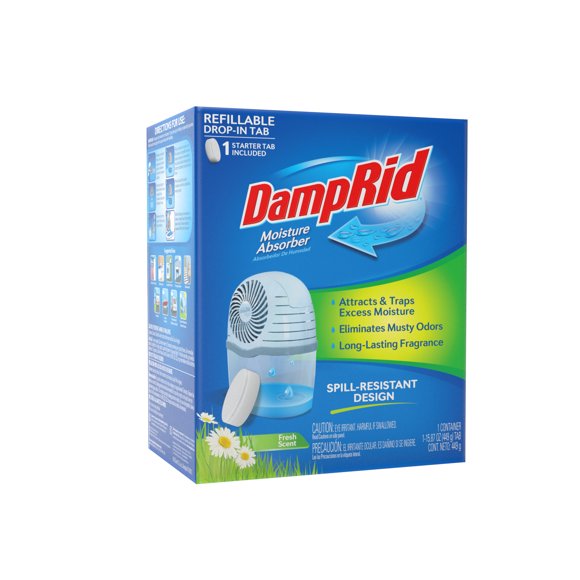 DampRid Reusable Moisture Absorber with Fresh Scent Drop-In Tab