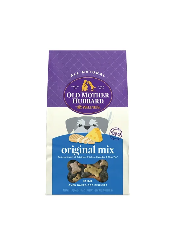 Old Mother Hubbard Classic Original Mix Biscuits Baked Dog Treats, Mini 16 Ounce Bag