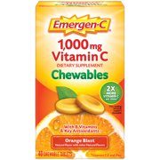 Emergen-C Vitamin C Dietary Supplement Chewables, Orange Blast, 40 Ct