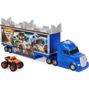 Monster Jam, Official 2-in-1 Transforming Hauler Playset with Exclusive 1:64 Scale El Toro Loco Die-Cast Monster Truck