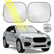 TWING Windshield Sun Shade 2-Piece Foldable Car Front Window Sunshades Sun Visor Protector Blocks 99% UV Rays and Keeps Your Vehicle Cool for Most Sedans SUV Truck 23.5" x 29"(Small)