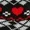 Black/Red Hearts