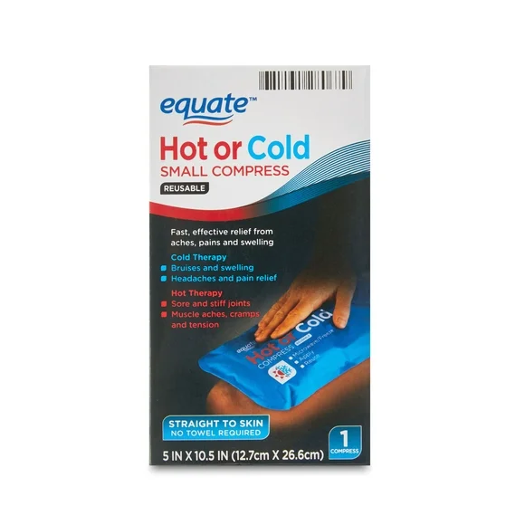 Equate Reusable Hot or Cold Small Compress, 5"x10"