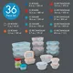 image 2 of Easy Essentials 36 Pc Color Mates Assorted Food Storage Container Set