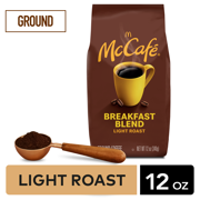 McCafe Breakfast Blend Ground Coffee, Medium Roast, 12 oz Bagged