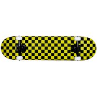 Krown Skateboard Rookie Checker Black/Yellow Complete