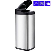 BestOffice 13 Gallon Touch-Free Sensor Automatic Stainless-Steel Trash Can Kitchen 13G