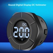 ACOUTO Round Digital LCD Display DC 0-300V Voltmeter Car Voltage Meter Monitor Volt Tester