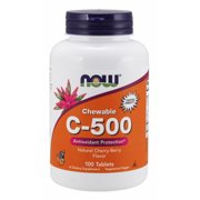 NOW Supplements, Vitamin C-500, Antioxidant Protection*, Cherry-Berry Flavor, 100 Chewable Lozenges