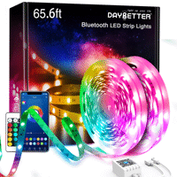 DAYBETTER Led Strip Lights for Bedroom 65.6ft with App Control Remote Music Sync 5050 RGB 12 Volts 2 Rolls of 32.8ft