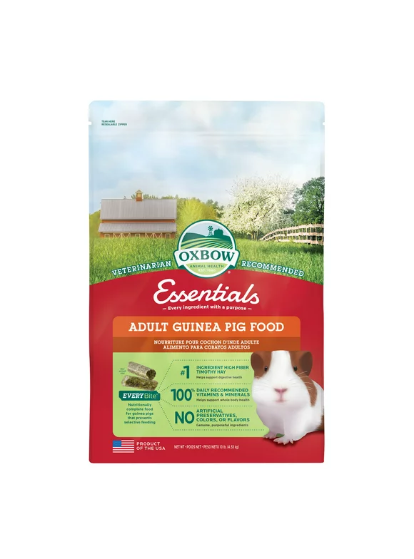 Oxbow Pet Products Essentials Cavy Cuisine Adult Guinea Pig Dry Food, 10 lbs.