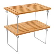 Internet's Best Bamboo & Steel Stacking Shelf - Small