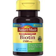Nature Made High Potency Biotin (B7) 2500 mcg. Softgels 90 Ct