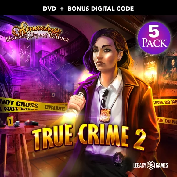 Amazing Hidden Object Games: True Crime Vol. 2 - 5 Game Pack, PC DVD with Digital Download Codes