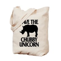 CafePress - Save The Chubby Unicorn - Natural Canvas Tote Bag, Cloth Shopping Bag