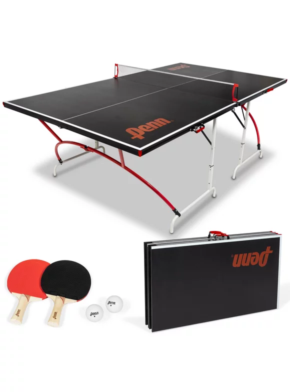 Penn Easy Setup Mid Size 15mm Table Tennis Table, Sets up in Minutes - Perfect for Game Room, Playroom, Basement, Garage or Man Cave