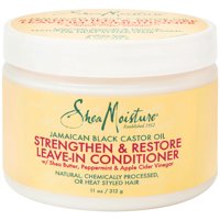 SheaMoisture Jamaican Black Castor Oil Leave In Conditioner to Soften and Detangle Hair for Over-Processed, damaged hair, 11 oz