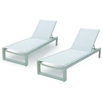 Premium Outdoor Texilene Chaise Lounge Chairs- Set of 2