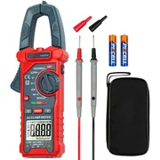 AstroAI Digital Clamp Meter, 2000 Counts Amp Voltage Tester with AC/DC Voltage, AC Current, Resistance, Capacitance, Continuity, Live Wire Test