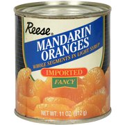 Reese Mandarin Whole Orange Segments In Light Syrup, 11 oz (Pack of 24)
