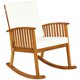 image 0 of Costway Acacia Wood Rocking Chair Patio Garden Lawn W/ Cushion
