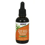NOW Supplements, Green Black Walnut Wormwood Complex Liquid with Dropper, Herbal Supplement, 2-Ounce