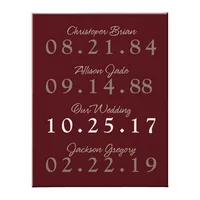 Personalized What a Difference a Day Makes Canvas, Available in 4 Colors