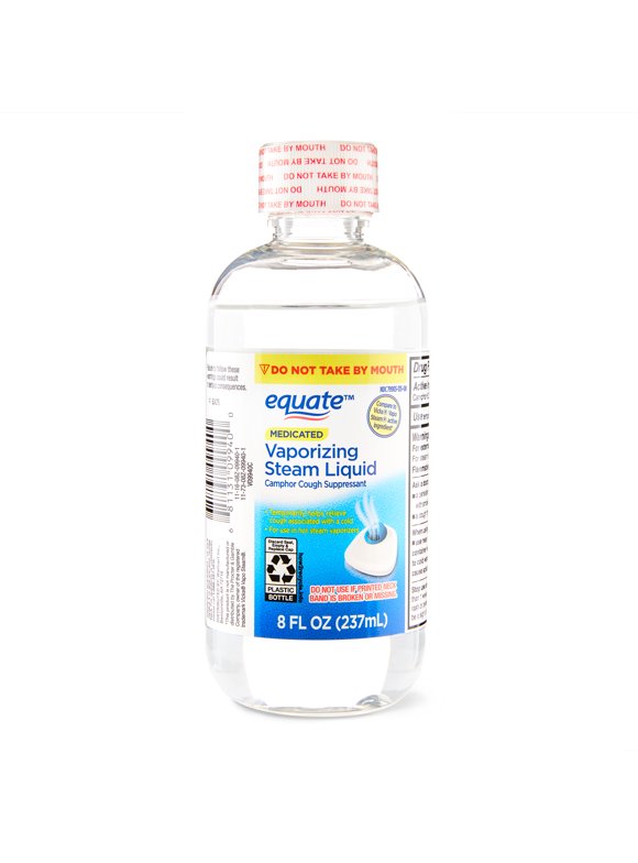 Equate Medicated Vaporizing Steam Liquid for Vaporizer, Sinus & Allergy Relief, 8 fl oz