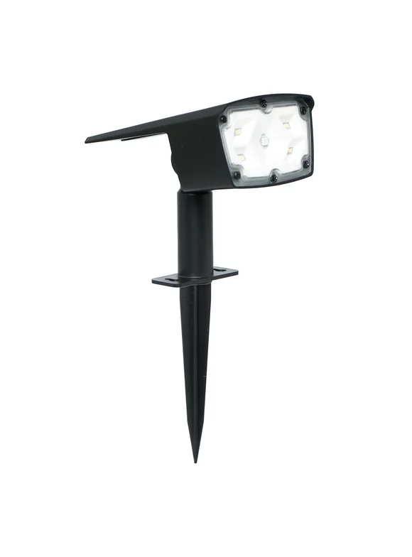 Mainstays 100 Lumen Solar Powered Color Change LED Spotlight with Mount or Ground Stake Option, Plastic