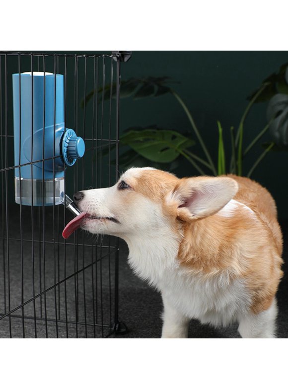 No-Drip Dog, Cat Water Dispenser Bottle-Dog Kennel Cage Water Dispenser Water Drinker Kettle for Pets can be Raised and Lowered Drinking Water Feeding Cage Water Bottle for Dog