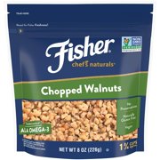 FISHER Chef's Naturals Chopped Walnuts, 8 oz, Naturally Gluten Free, No Preservatives, Non-GMO