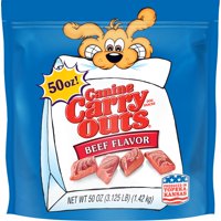 Canine Carry Outs Beef Flavor Dog Snacks (Various Sizes)