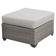 TK Classics Florence Wicker Outdoor Ottoman - Set of 2 Cushion Covers