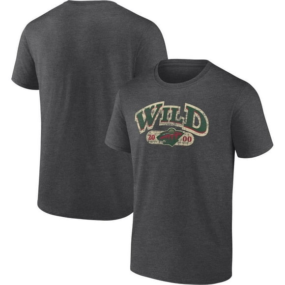 NHL Minnesota Wild Men's Short Sleeve Bi-blend T-shirt Charcoal Heather, Size S