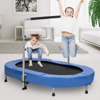 Winado Double Jumping Rebounder Trampoline, with Adjustable Handle, for 2 Kids and Adults