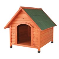 TRIXIE natura Cottage Dog House, Peaked Roof, Adjustable Legs, Brown, Small-Medium