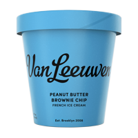 Van Leeuwen Ice Cream Peanut Butter Brownie Chip Ice Cream, 14 Fl Oz
