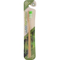 WooBamboo Toothbrush - Slim Handle - Soft - Blue and Green - 1 Count - Case of 12