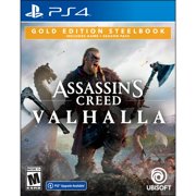 Assassins Creed Valhalla PlayStation 4 Gold Steelbook Edition with free upgrade to the digital PS5 version, Pre-Order Bonus