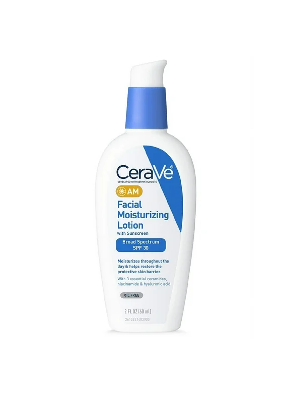 CeraVe AM Face Moisturizer SPF 30 Oil-Free Cream with Sunscreen