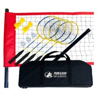 Portable Outdoor Badminton Net System with Carry Bag and Accessories