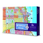 GeoToys  Metropuzzle Chicago  1000 Piece Puzzles for Adults  Detailed City Map Geography Jigsaw Puzzle  United States City Map Poster Included