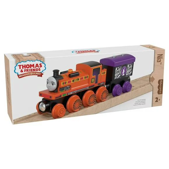 Fisher-Price MTTHBK23 Thomas & Friends Wood Nia Engine & Car Toy - 3 Piece