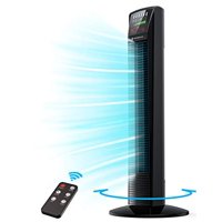 TaoTronics Tower Fan, 35 65Oscillating Cooling FanPowerful Floor Fan with Remote,LED Display, 9 Modes, Easy Clean, Up to12H Timer,Bladeless Standing Fan Portable for the Whole Room Home Office