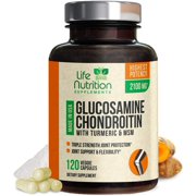 Life Nutrition Glucosamine with Chondroitin Turmeric MSM, 2100mg, 120 Ct.